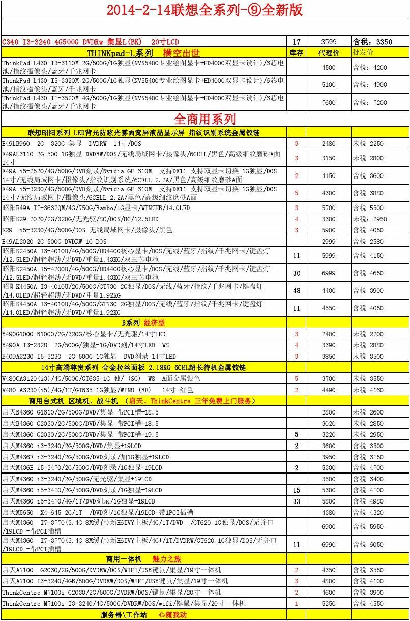 2013年联想笔记本报价揭晓，超值机型等你挑！